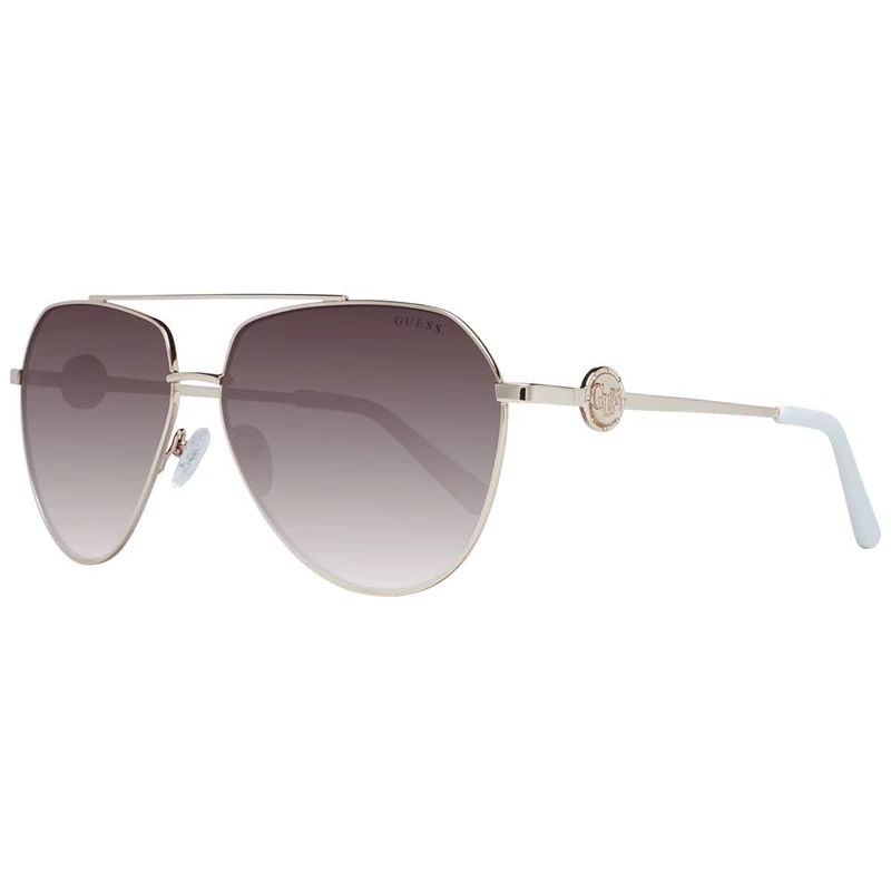 GUESS Factory Oversized Mosaic Aviator Sunglasses for Women, Gold/Brown Gradient, One Size, GF6140, Gold/Brown Gradient, Taille unique, GF6140 - Image 1