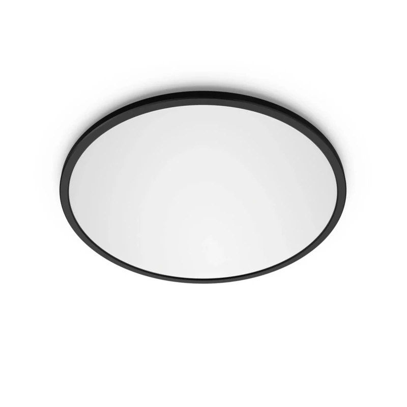 Philips LED Superslim SceneSwitch Dimmable Ceiling Light 2700K 15W [Warm White - Black] for Indoor Home Lighting in Livingroom and Bedroom.