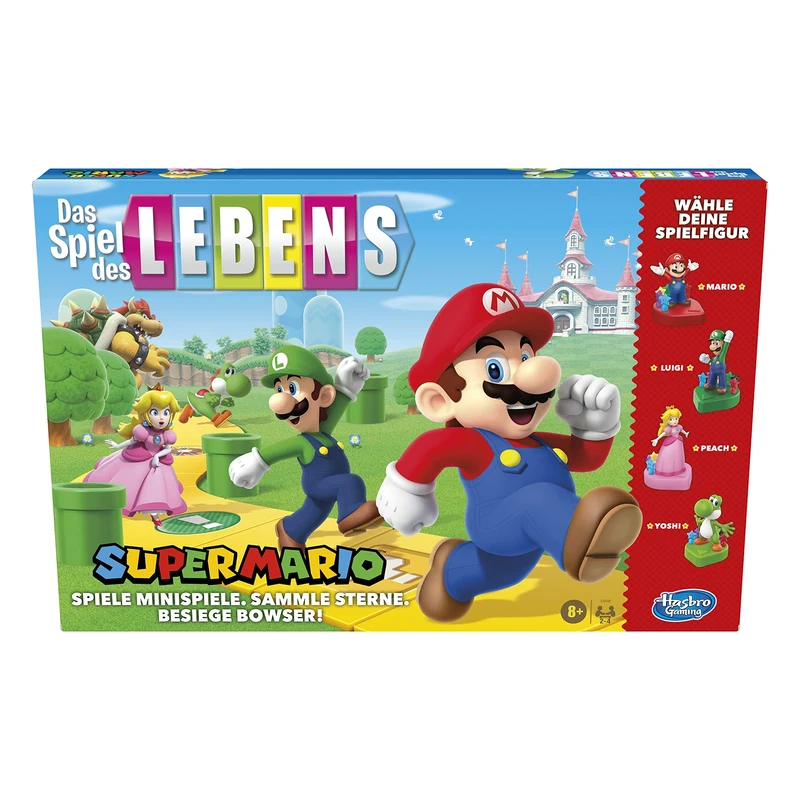 Hasbro Gaming The Game of Life Super Mario board game for children aged 8 and up, play mini games, collect stars and fight against Bowser