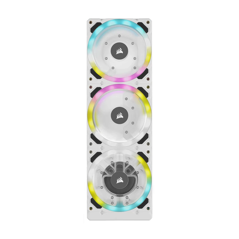 Corsair Hydro X Series XD7 RGB Pump/Reservoir Combo (360mm Distribution Plate System, D5 PWM Pump, 140 ml Reservoir, 36 Individually Addressable RGB LEDs, Temperature Sensor) White, CX-9040008-WW