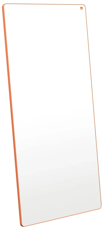 Nobo Portable Magnetic Steel Whiteboard, 1800 x 900 mm, Orange Trim, Double-Sided, Lightweight, Move & Meet Collaboration System, White, 1915565
