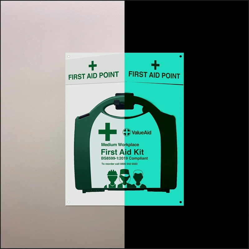 Glow in The Dark FA Point & Value Aid Medium BS8599-1 Compliant FA Kit