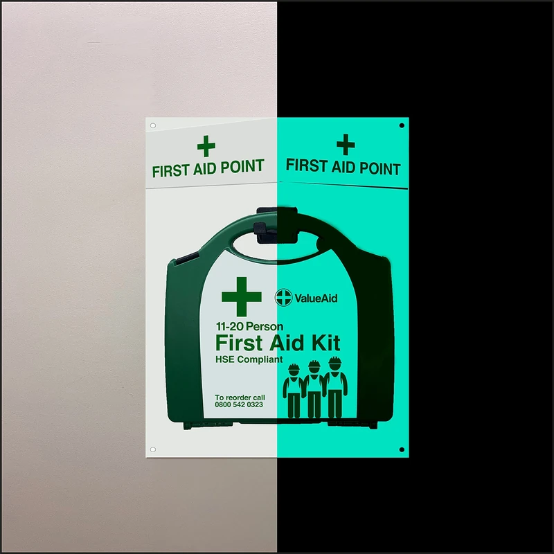 Glow in The Dark FA Point with Value Aid 11-20 HSE Compliant Kit