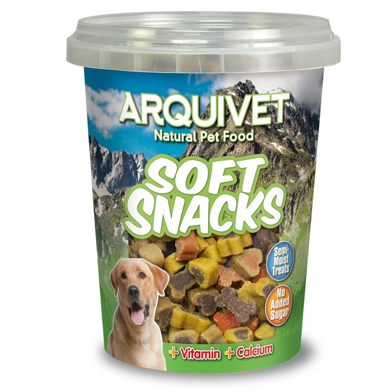 Arquivet Soft Snacks for Dogs Bones and Hearts Mix Pack 12 x 300g - Natural Snacks for Dogs of All Breeds - Treats, Rewards, Treats for Dogs