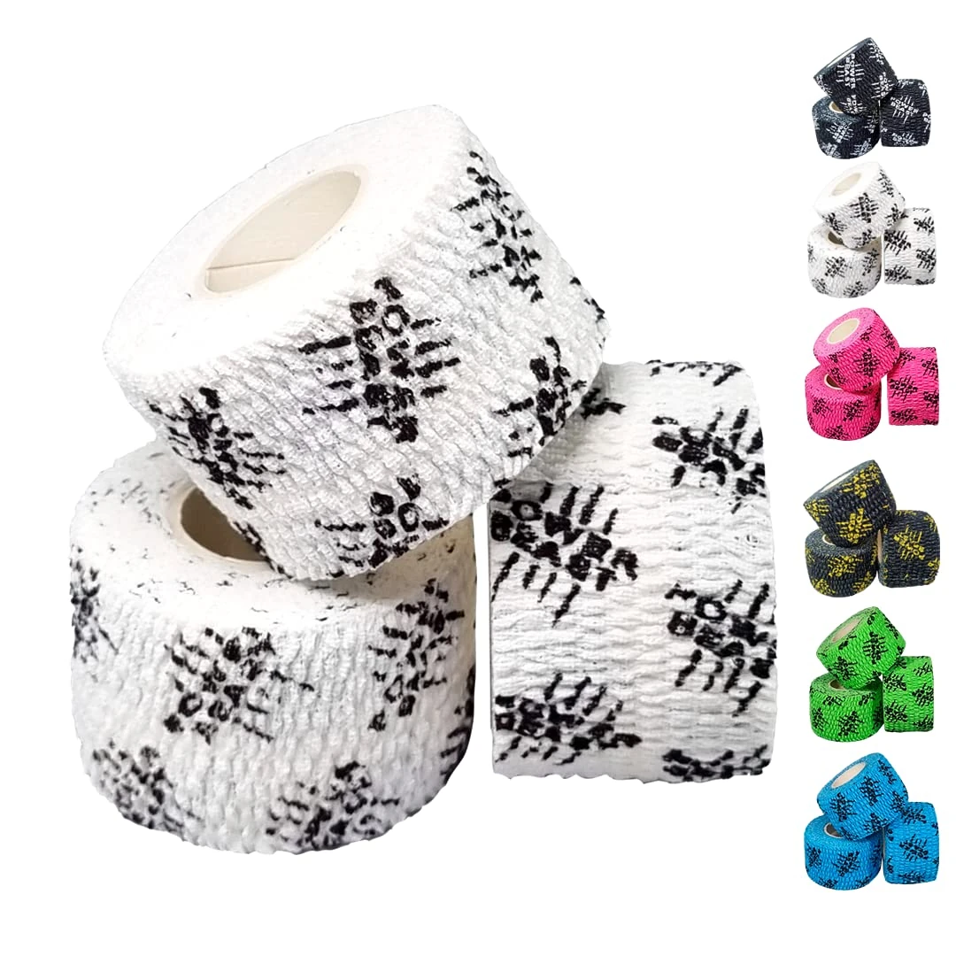 POWER BEAST 3x Lifting Thumb Tape, Weightlifting Hook Grip Elastic Tape Adhesive, Athletic Sport Tape, for Olympic Weight Lift, Cross fit, Lifting & Gym, 3 Rolls. (WHITE)