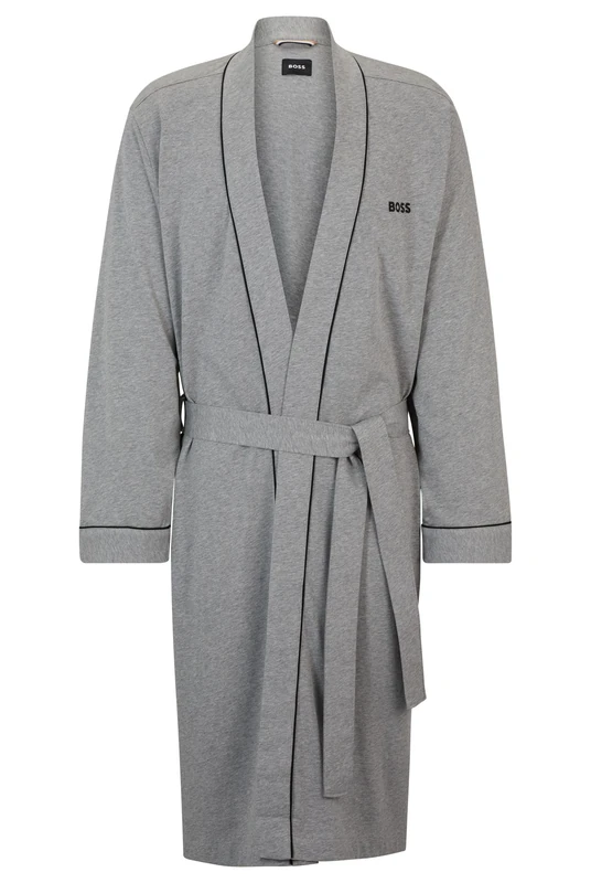 BOSS Men's Kimono BM Bathrobe, New-Medium Grey33, S