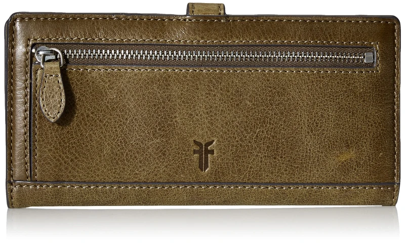 FRYE Women's Reed Slim Wallet, Khaki, One Size
