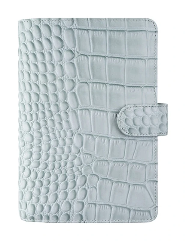 Filofax Personal Classic Croc Organiser - Silver Mist - Image 1