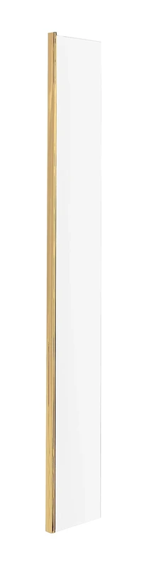 Hudson Reed WRSBB250 Modern Bathroom 'Shower Shield' Coated 8mm Toughened Safety Glass Return Wetroom (Use in Conjunction with Another Screen), 215mm, Brushed Brass