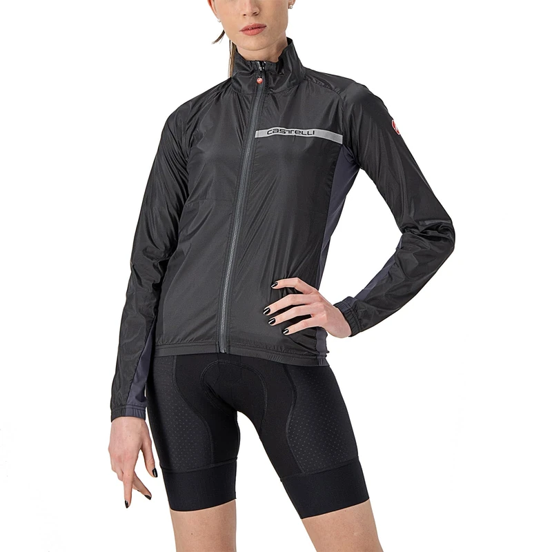 CASTELLI 4521529-085 SQUADRA STRETCH W JACKET Women's Jacket LIGHT BLACK/DARK GRAY XS