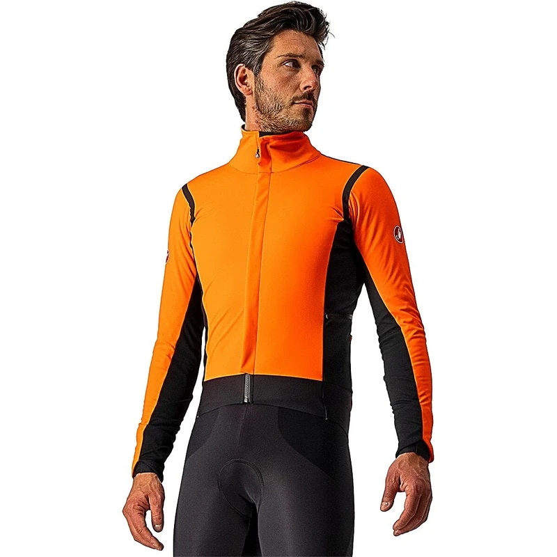 CASTELLI Men's Alpha ROS 2 Jacket, Brilliant Orange/Black-Pro Red, S