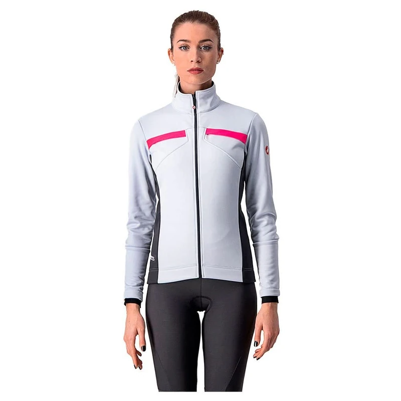 CASTELLI 4518541-870 DINAMICA JACKET Jacket Women's Silver Gray/Dark Gray-Pink REF S