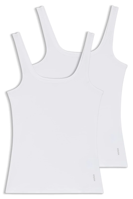 HUGO Women's Twin Vest Vest, White100, L