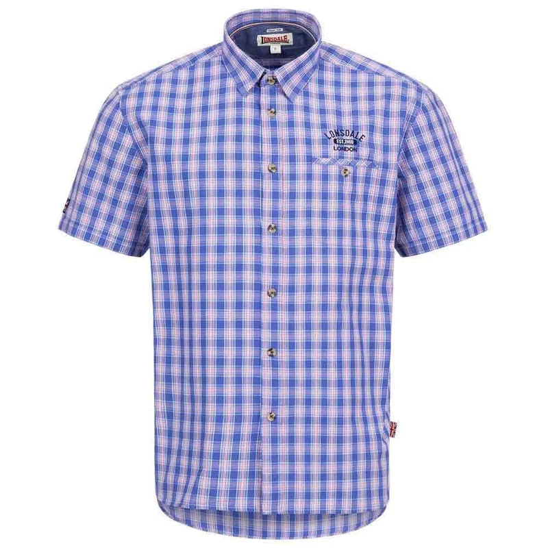 Lonsdale Herren Holmbusch Hemd, Navy/Ice, S - Image 1