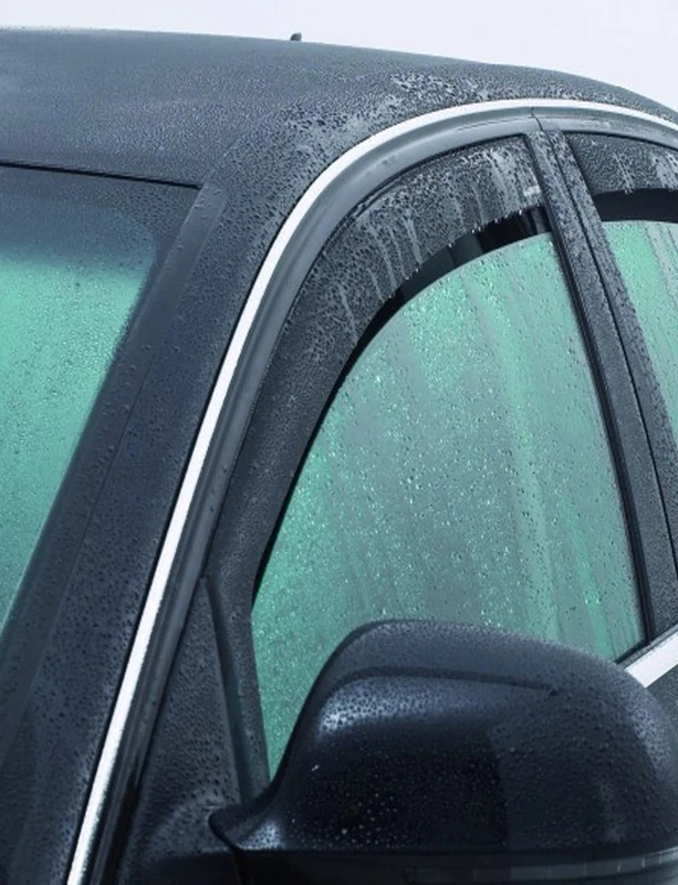 ClimAir Window Visors Dark compatible with Volvo S60 III & V60 II 2018-, Black