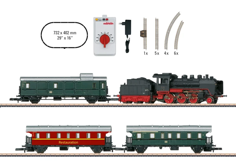 Marklin 81874 Z Gauge Museum Passenger Train Starter Set