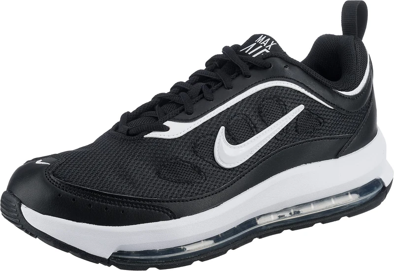 NIKE Women's Air Max 90 Leather Running Shoes - Black White