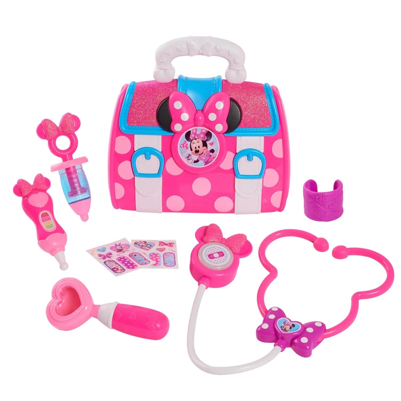 Disney Minnie MCN09 Doctor Case with 8 Accessories with Sound and Light Functions, Toy for Children 3 Years and Above - Image 1