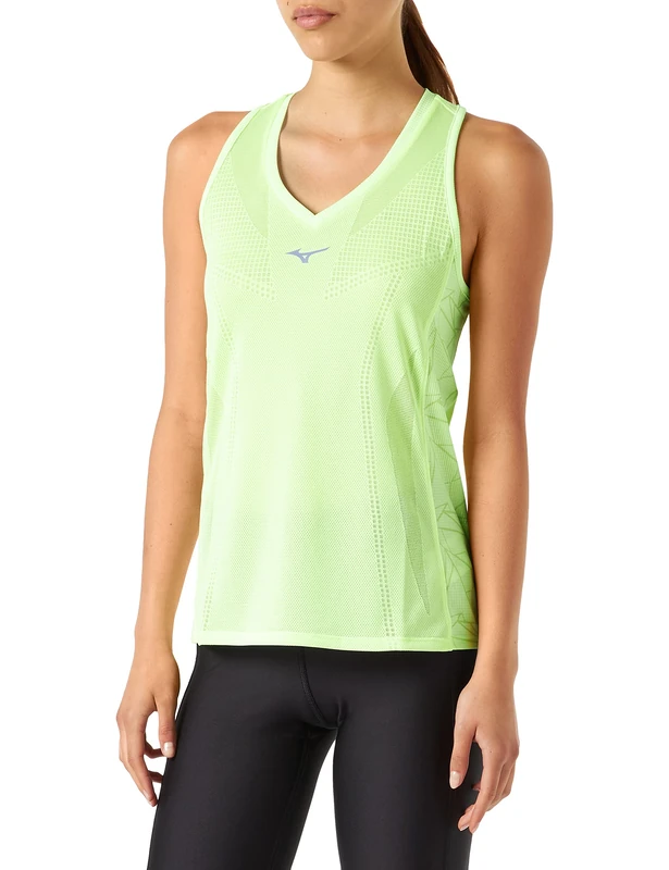 Mizuno Women's Aero Tank, NEOLIME, L
