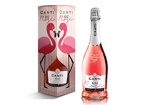 Canti - Cuvèe Rose, Sparkling Extra Dry 11%, Wine Gift Pack, Italian Glera and Pinot Noir Grape Varieties from Veneto, Fresh and Fruity Taste, 1x750 ml