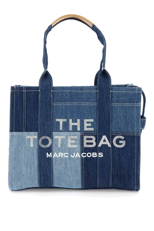 MARC JACOBS Women's The Large Tote Bag, Blue Denim, ONE Size