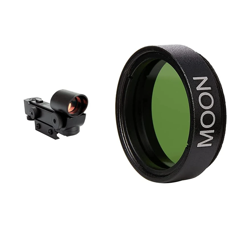Celestron 51630 Star Telescope Finderscope - Black and 94119-A 1.25 Inch Moon Filter