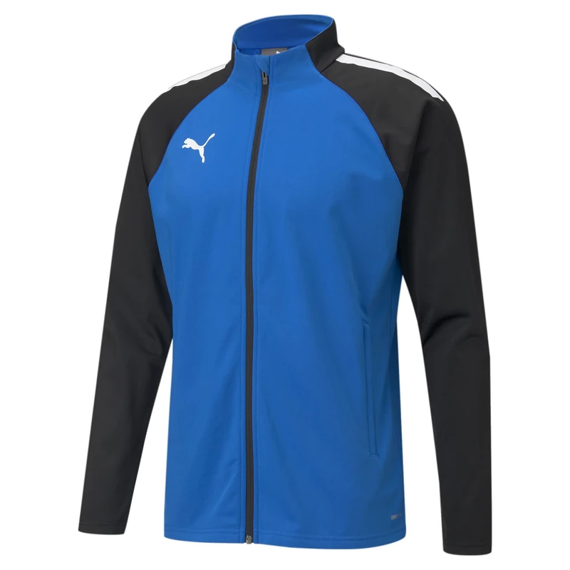 PUMA Men's Team Liga Training Athletic-Warm-up-and-Track-Jackets, Electric Blue Lemonade Black, M