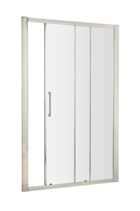 Hudson Reed M1200SSH4 Apex Modern Bathroom EasyFit Single Sliding Shower Door with 8mm Toughened Safety Glass and Round Handles, 1200mm, Polished Chrome