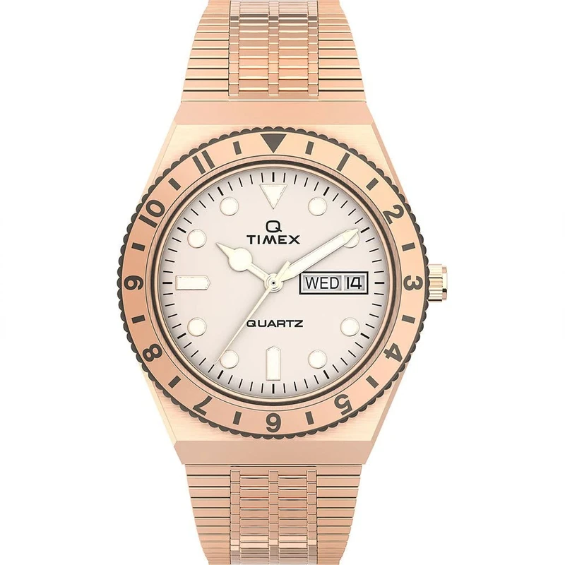 Timex Women's Analogue Quartz Watch with a Stainless Steel Strap Q Reissue