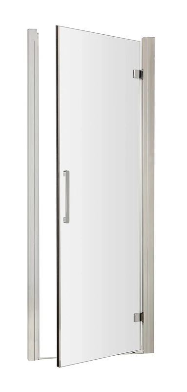Hudson Reed MH70H4 Apex Modern Bathroom Hinged Shower Door with 8mm Toughened Safety Glass and Round Handles, 700mm, Polished Chrome