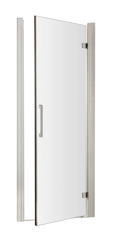 Hudson Reed MH80H4 Apex Modern Bathroom Hinged Shower Door with 8mm Toughened Safety Glass and Round Handles, 800mm, Polished Chrome