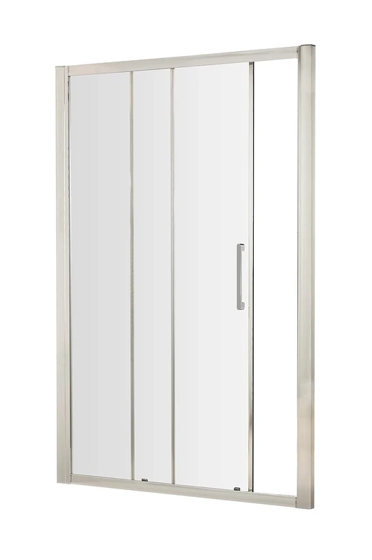 Hudson Reed M1100SSH4 Apex Modern Bathroom EasyFit Single Sliding Shower Door with 8mm Toughened Safety Glass and Round Handles, 1100mm, Polished Chrome