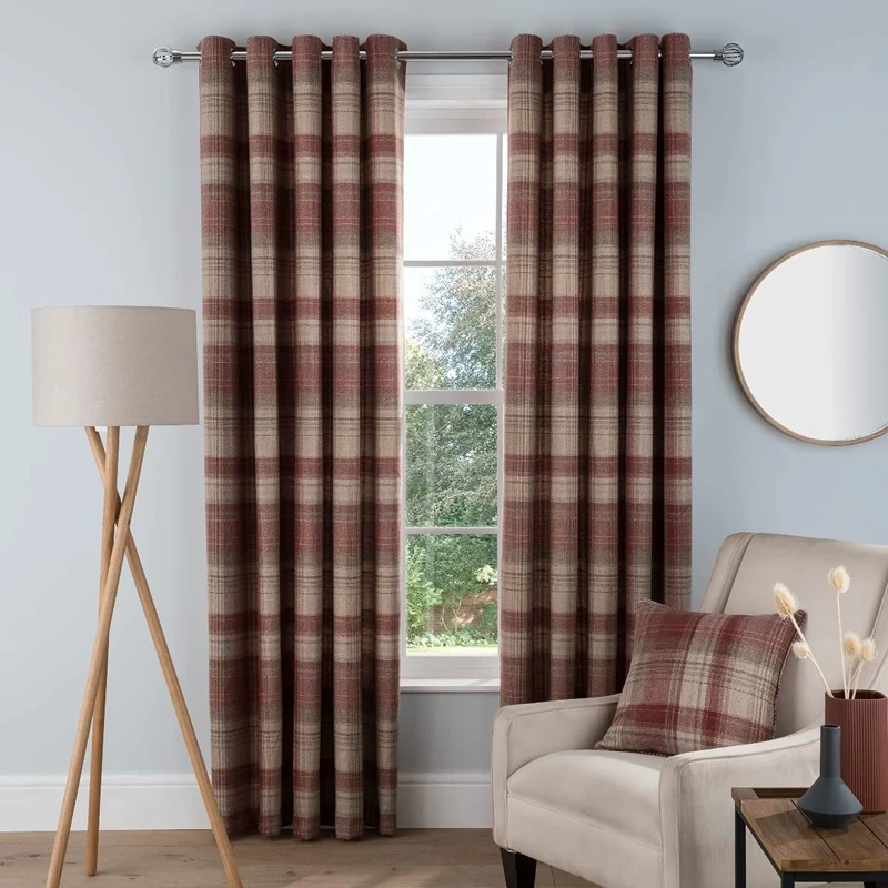 Sleepdown Curtains, Polyester, Wine, 2 x 90" x 72"