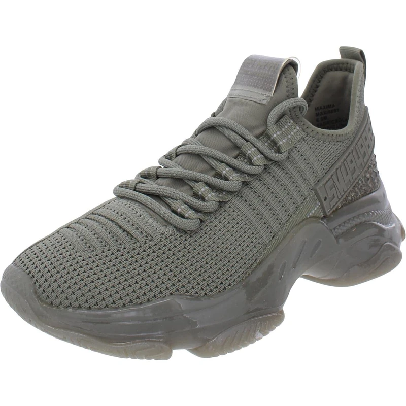 Steve Madden Women's MAXIMA Maxima Sneaker, Green, 4 UK