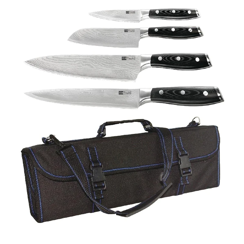 Tsuki Series 7 Knife Set and Case - 4 Piece Set