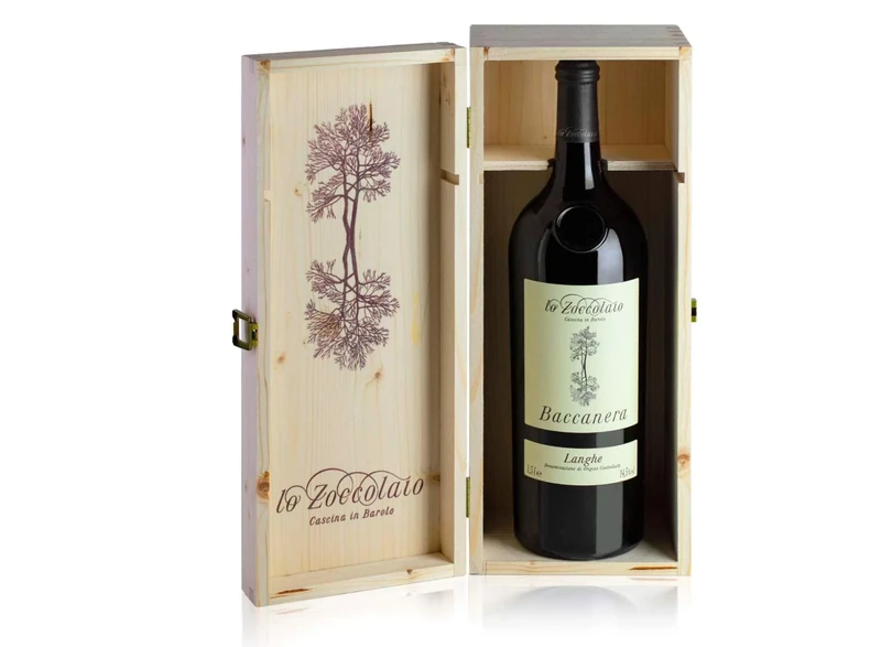 Lo Zoccolaio Langhe Rosso DOC Baccanera Italian Red Wine Magnum with wood case, 1.5L