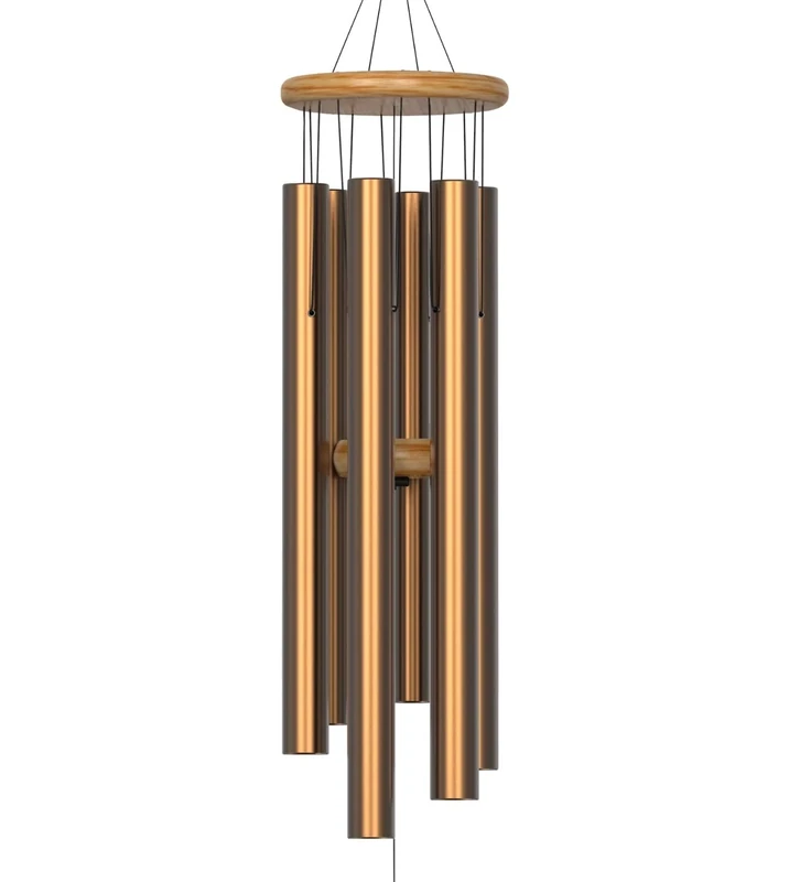 Nalulu Wind Chimes - Chimey 35" Gold Large, Wind Chimes for Outside, Outdoor Modern Metal Windchimes, Hand Tuned with Calming Deep Low Tones, Home Décor for Your Garden, Yard & Patio