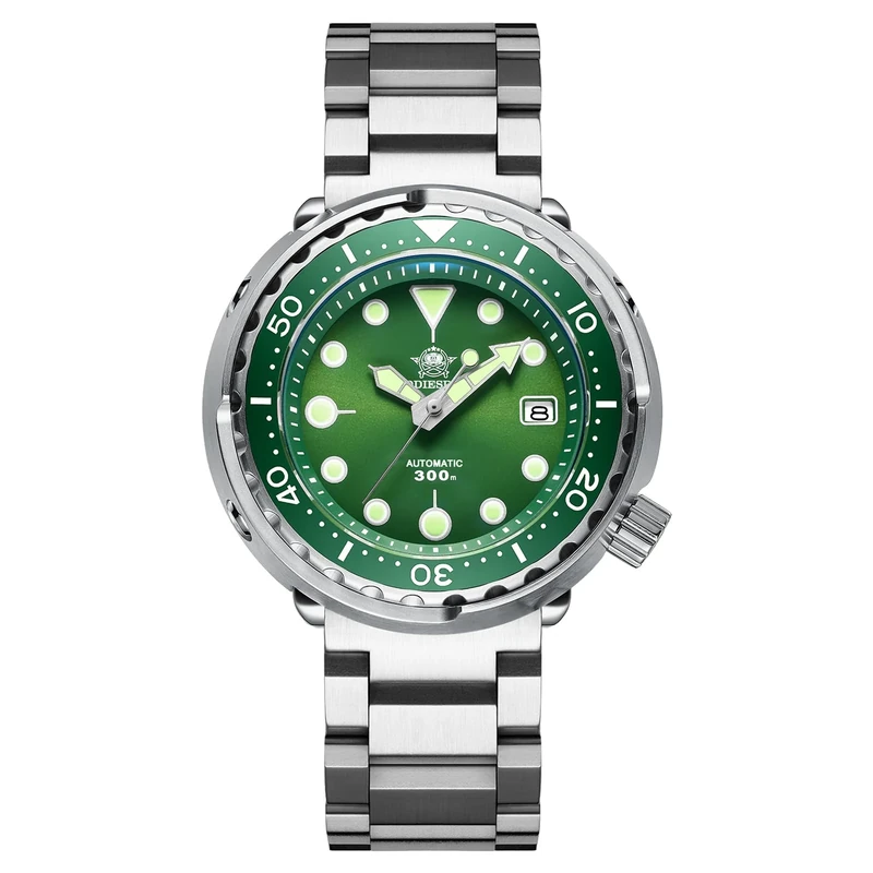 ADDIESDIVE Men's Automatic Mechanical Watch 300m Tuna Diver's Watch NH35A with Sapphire Glass Stainless Steel Strap
