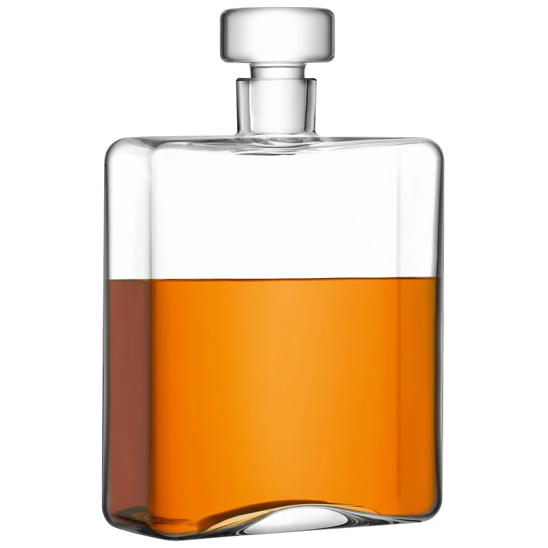 LSA International LSA Cask Whisky Oblong Decanter 1L Clear| 1 Unit | Mouthblown & Handmade Glass | KC02