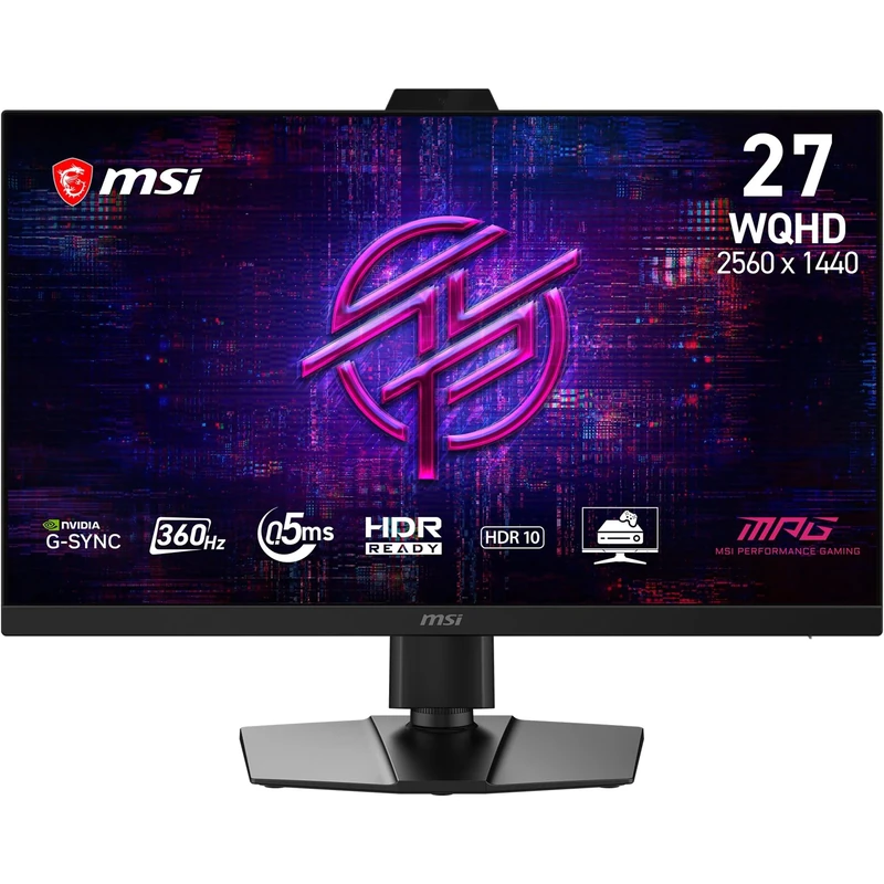 MSI, MPG 272QRF X36, G-SYNC Pulsar, 27-Inch, WQHD, 2560x1440, Gaming Monitor, Rapid IPS, 360Hz, 0.5ms, HDR 10, HDMI 2.1, DP 1.4a, Frame-less, Tilt/Height Adjustable, Vesa Mount, Black