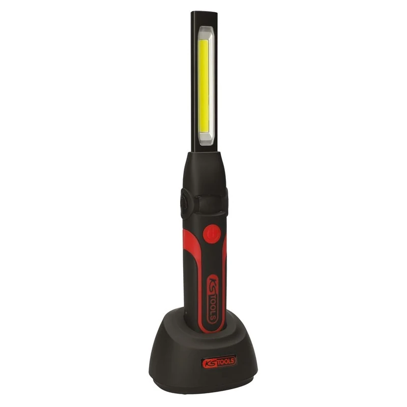 KS TOOLS - 150.4313 - Rechargeable COB LED Light 300 Lumen - Side and Front Lighting - Work Light can be rotated 90° - Powerful and Practical - Magnet and Hook for Hands-Free - IP 20 - Image 1