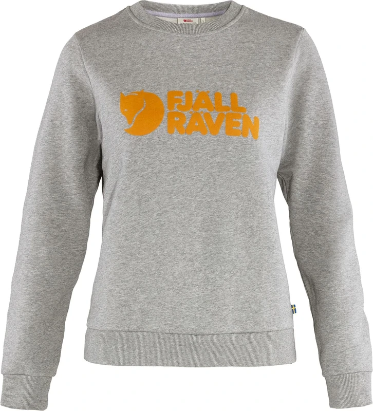 Fjallraven F84143-020-999 Logo Sweater, Women, Grey-Melange, L