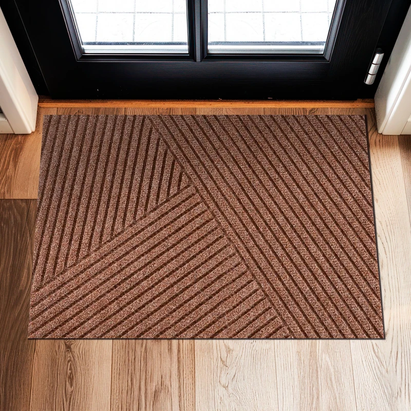 Dune Stripes taupe, 60 x 90 cm, inside and outside, washable