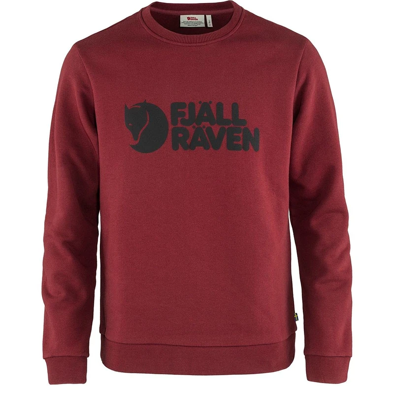 Fjällräven F84142-345 Fjällräven Logo Sweater, Men, Red Oak, XS