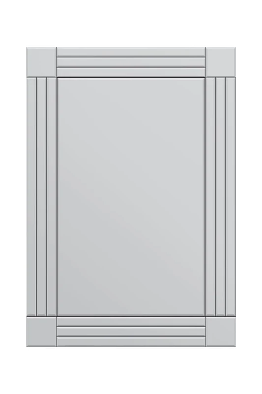 MirrorOutlet Milton Manor Modern Silver Bevelled Edge Venetian Wall Mirror 3ft4 x 2ft4 (100 x 70cm), YC018-M, Frameless