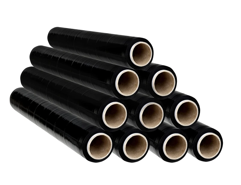 OFITURIA Black Film for Packaging 50 cm x 200 Metres Length – Manual Elastic Film for Industrial Packaging – Pack of 10