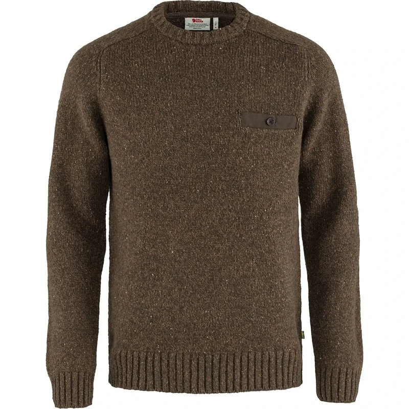 Fjällräven F84139-289 Lada Round-neck Sweater, Men, Bogwood Brown, XS