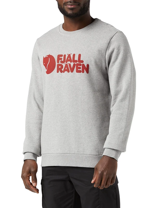 Fjallraven Men's Fjällräven Logo Sweatshirt, Grey-Melange, S