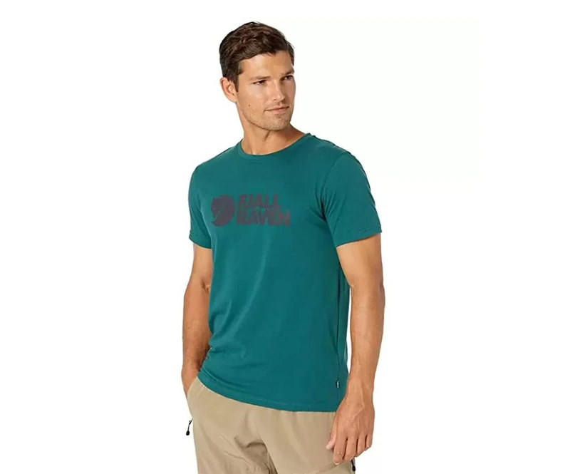Fjällräven F87310-667 Fjällräven Logo T-Shirt, Men, Arctic Green, XS