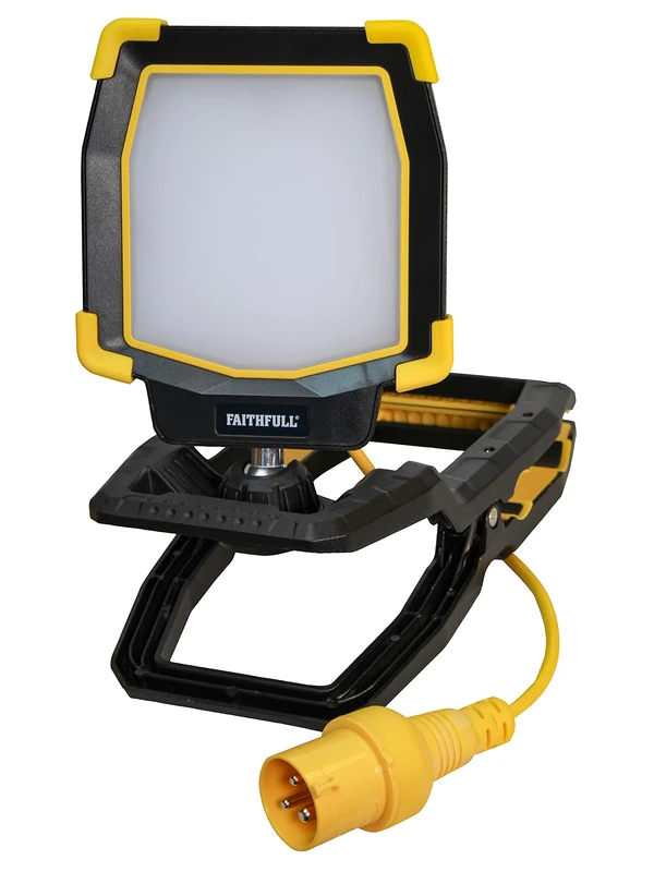 Faithfull FPPCLIP40WL LED Clip Grip Work Light 40 W Low Voltage 110 V - 4000Lm
